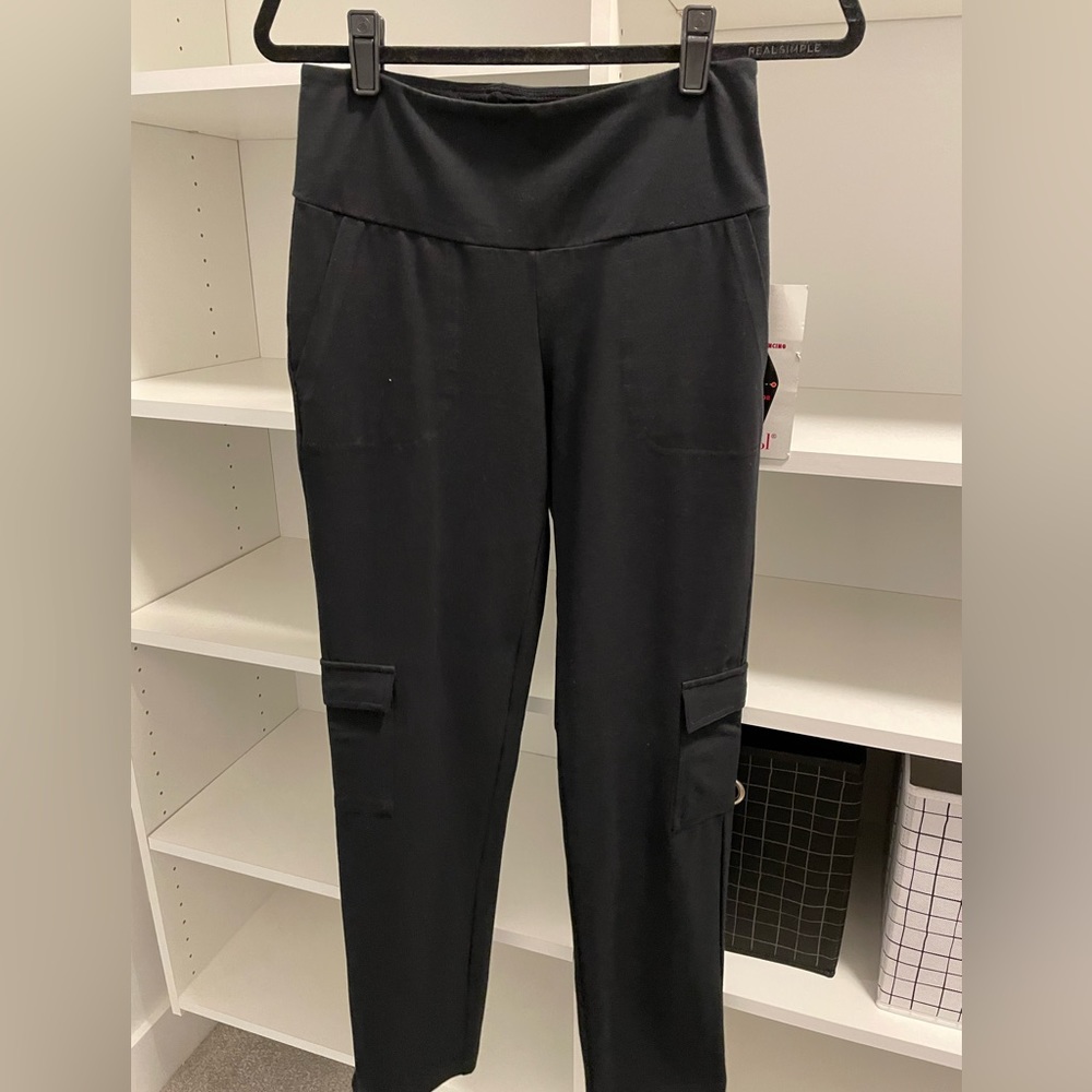 Women in Control Black Stretch Pants Leggings XS